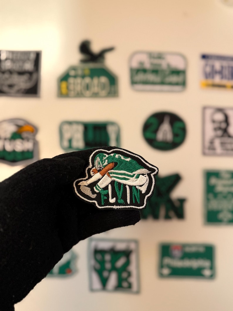 Custom Philadelphia Eagles Patches, Eagles Nation, Bird Gang Embroidery for shirts, jackets, hoodies and apparel image 3
