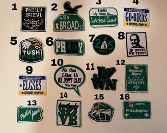Naszywki Philadelphia Eagles, Eagles Nation, haft Bird Gang na koszulkach, kurtkach, bluzach z kapturem i odzieży