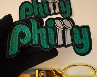 Philadelphia Eagles Super Bowl Philly Custom Patch (1PC), Super Bowl champions 4x3” ,iron on,sew on patch