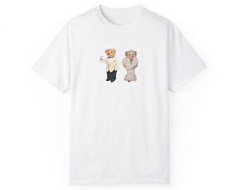 Camiseta de pareja de osos de James Bond, bonita camiseta para pareja, regalo para amantes de los animales, ropa informal, atuendo de verano, regalo de cumpleaños, camiseta unisex