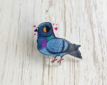 Cute Pigeon Acrylic Pin