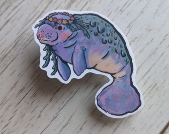 Manatee Vinyl Sticker