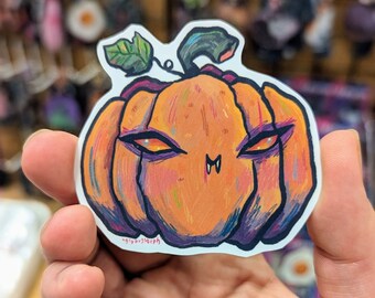 Spooky Pumpkin Vinyl Sticker