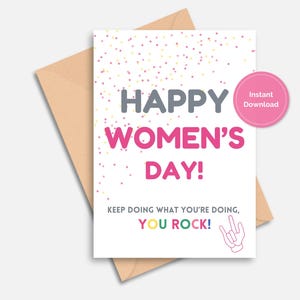 Women&#39;s Day Card, Printable Women&#39;s Day Card, Women&#39;s Greeting Card, Women&#39;s Day Gift Card, International Women&#39;s Day Printable Card
