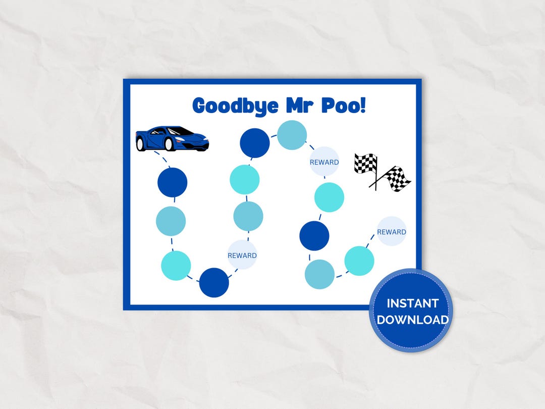 Poo Racing Printable Poo Chart, Race Car Potty Chart, Car Potty Training Chart ...