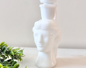 Vintage Avon Grecian Pitcher - Milk Glass Skin-So-Soft Bottle - Collectible - Shelf Decor