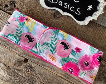 Spa Towel headband - Spa Towel Head Wrap - Facial Headband - Towel Headband - Custom Headband - Reusable Cotton Rounds