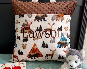 Reading Pillow - Pocket Pillow - Personalized Reading Pillow - Personalized Pillow - 200 fabric choices - Custom Sleep Pillow