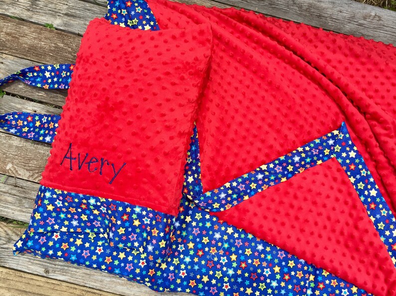 Personalized Nap Mat Cover With Attached Ruffle Minky Blanket Etsy