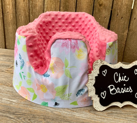 Bumbo Seat Cover - Watercolor Floral - Ready to Ship - Pink - girl bumbo cover