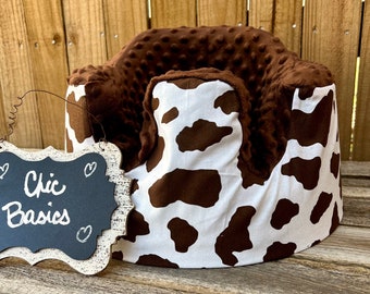 Custom Bumbo Seat Cover -200 fabric choices - Brown Cow print