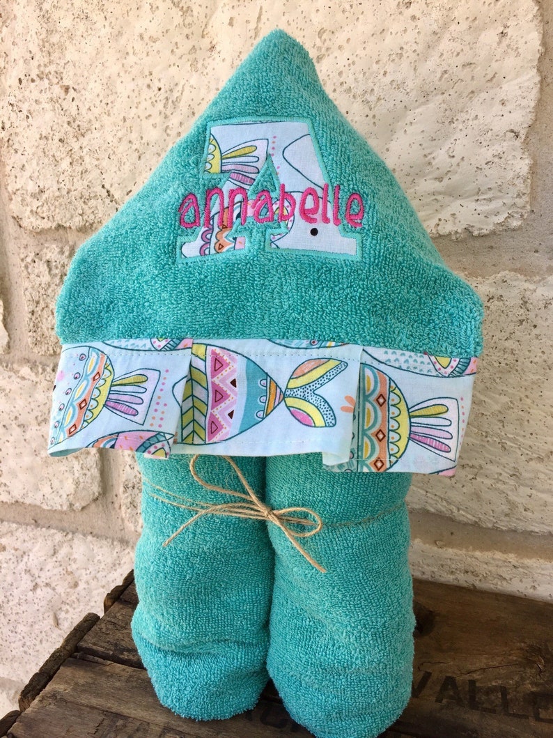 over 200 fabric choices Personalized Hooded Towel