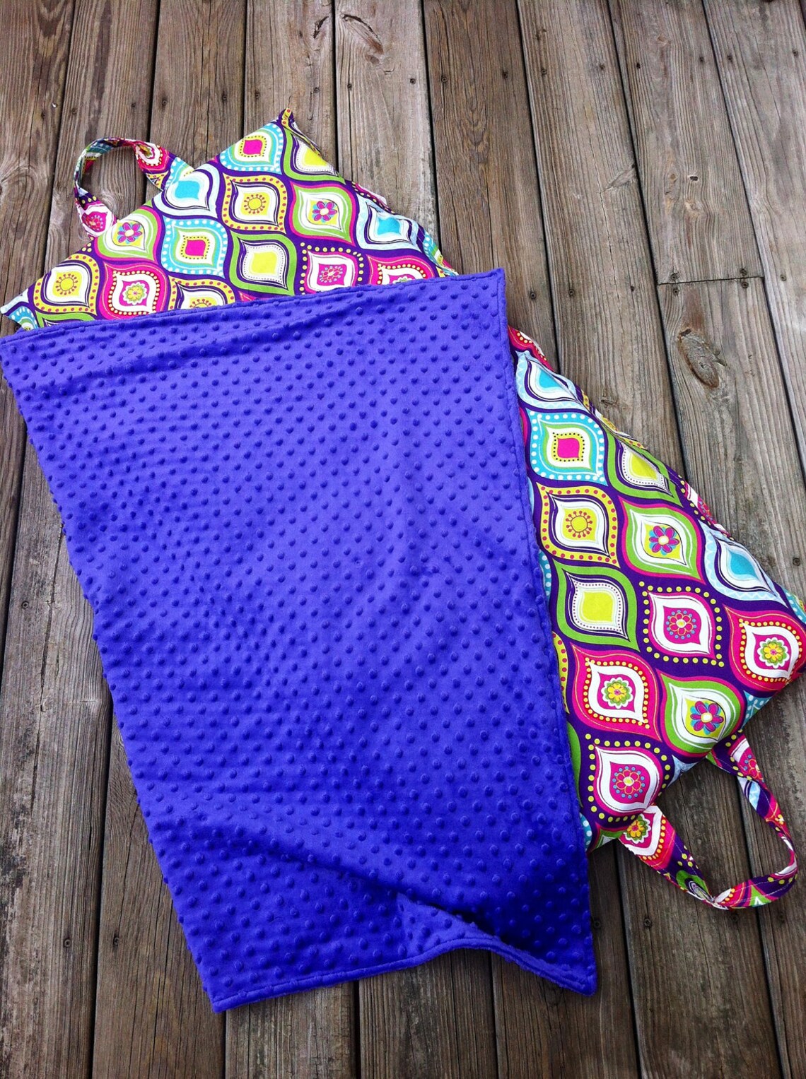 Personalized Nap Mat Cover With Attached Minky Blanket Etsy