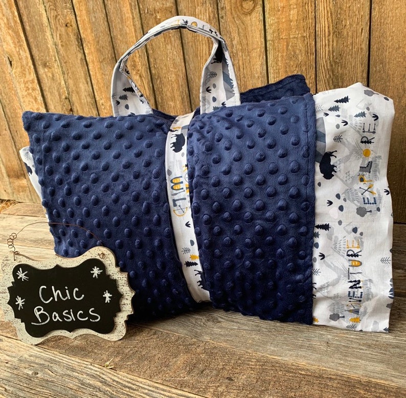 Nap Mat Cover With Attached Minky Blanket & Ruffle Pillow Case Etsy