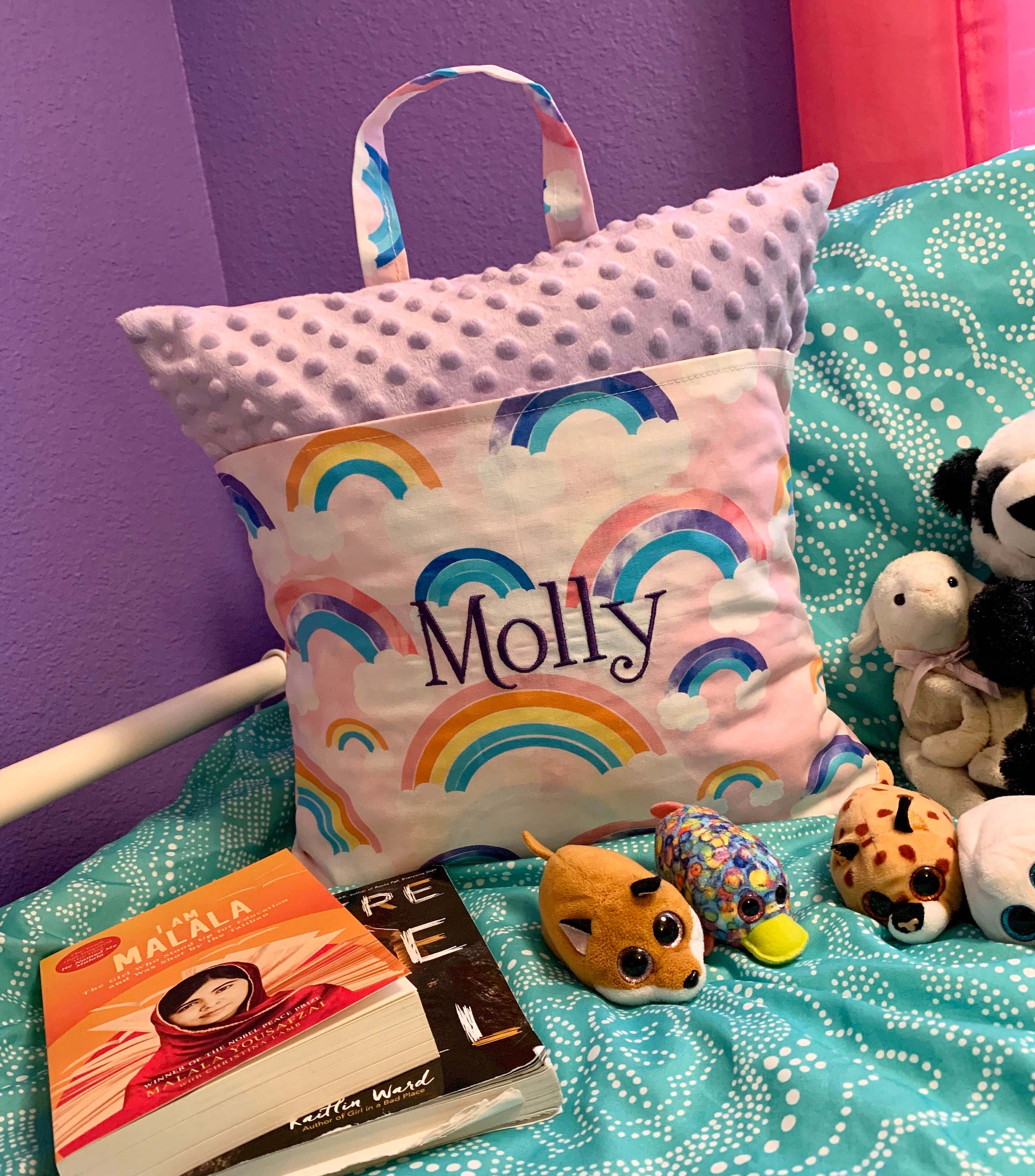 Reading Pillow Reading Pocket Pillow Personalized Reading Etsy