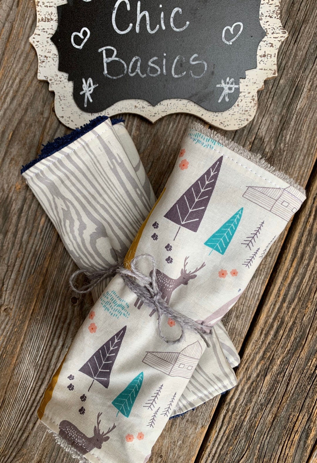 Custom Set of Two Washcloths Over 200 Fabric Choices Etsy UK