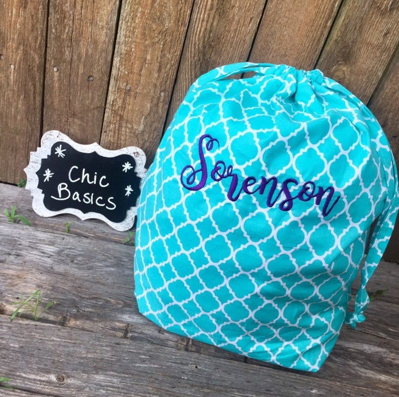 Personalized Laundry Bag Wet Dry Bag Travel Laundry Bag College Cloth Diaper Wet Bag Drawstring Wet Bag Personalized Gym Bag
