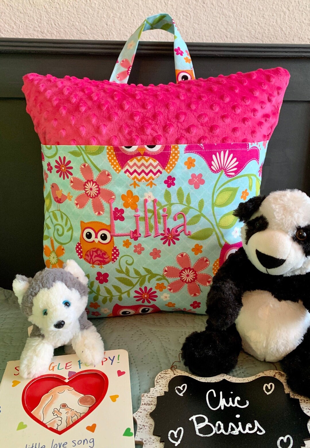 Reading Pillow Reading Pocket Pillow Personalized Reading Pillow Pocket