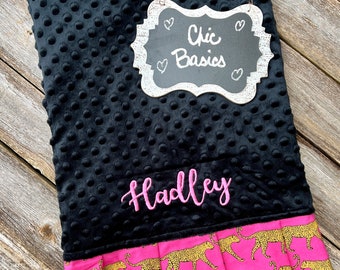 Minky Pillowcase - Travel Size Pillowcase - Personalized Standard Size PillowCase - 200 fabric choices - applique pillowcase