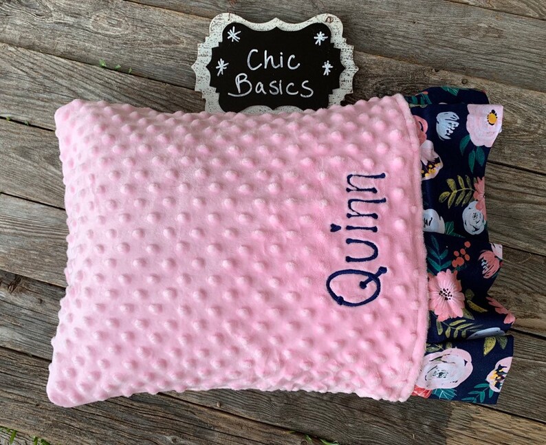 Travel Pillow Case With Fabric Ruffle and Personalizationover Etsy