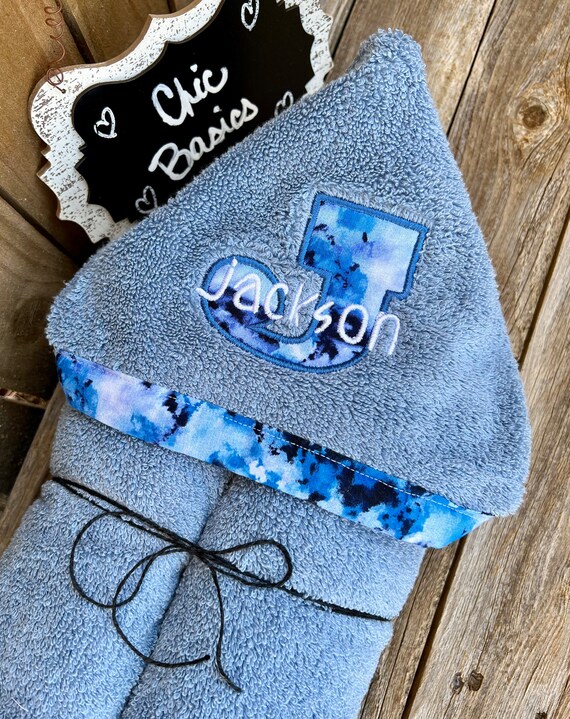 Hooded Towel with personalization - over 200 fabric choices