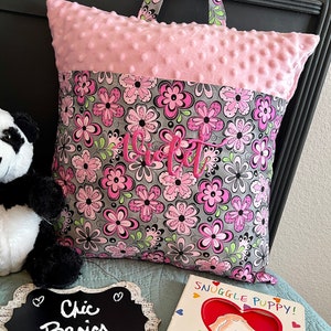 Reading Pillow - Pocket Pillow - Personalized Reading Pillow - Personalized Pillow - 200 fabric choices - Custom Sleep Pillow