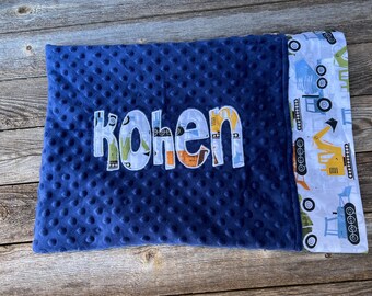 Travel Pillow Case with Fabric Ruffle and Personalizationover 200 Fabric Choices