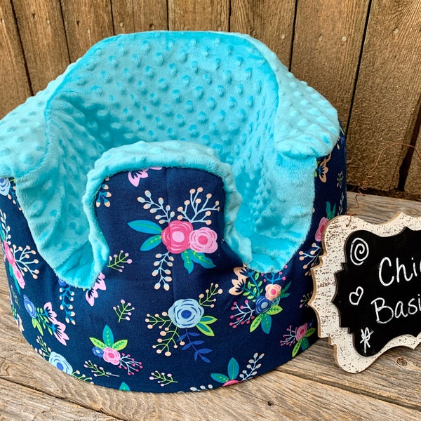 Bumbo Seat Cover - Navy blue floral - Ready to Ship