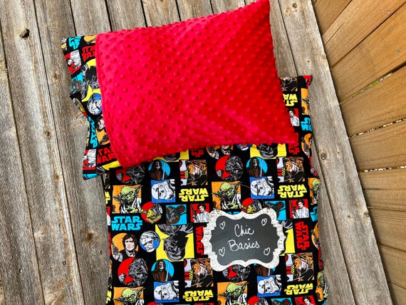 Nap Mat cover with attached Minky Blanket & Ruffle Pillow Case for the Kindermat Daydreamer