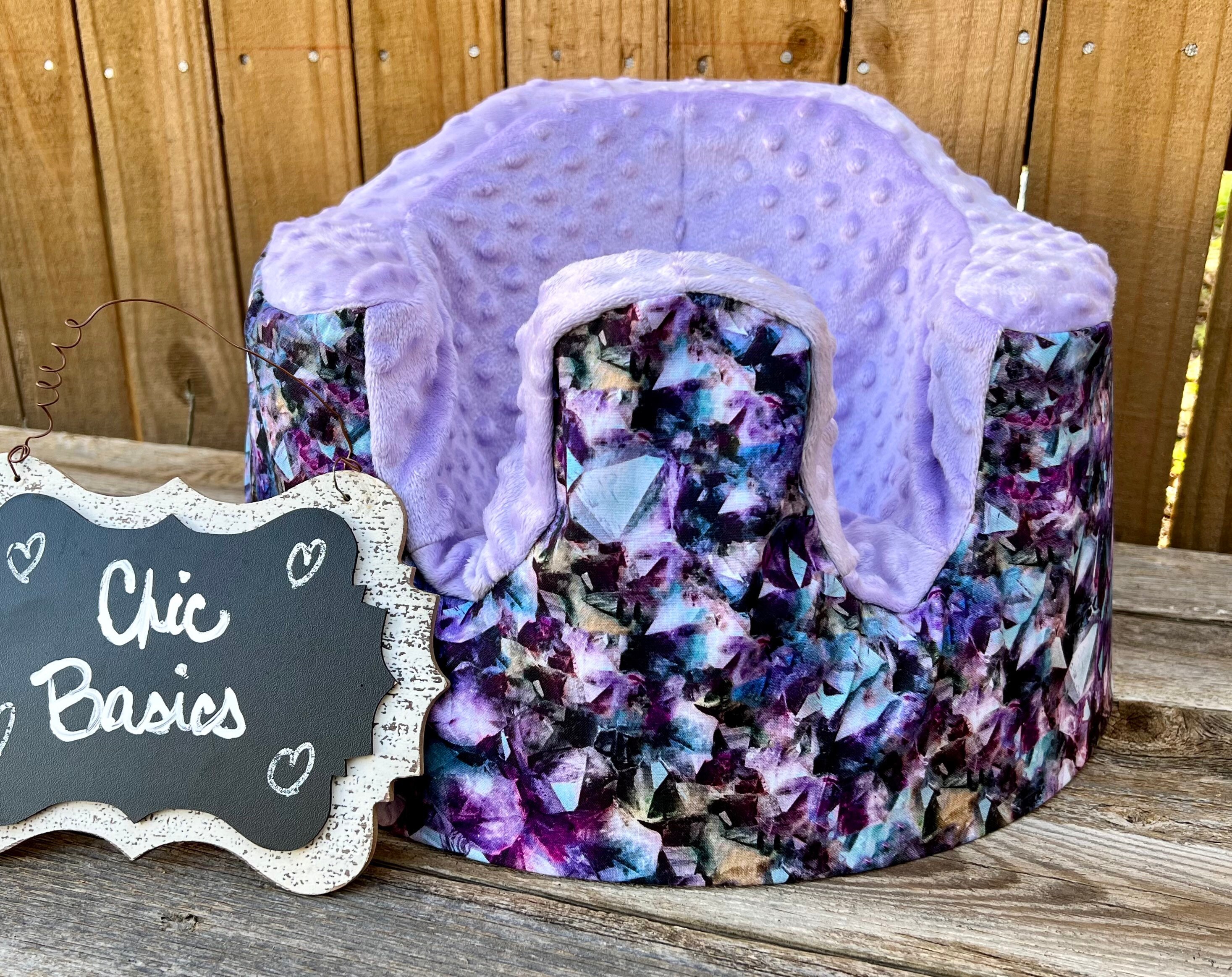 Bumbo Seat Cover Gemstone lavender Minky Ready to Ship girl Bumbo cover