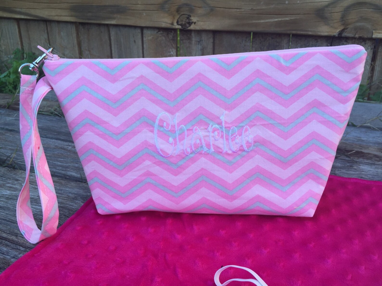 Zippered Diaper Clutch With Personalization and Minky Changing Etsy