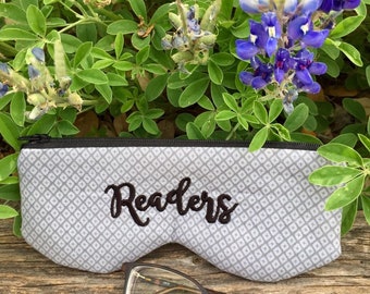 Fabric Eyeglass Case - Sunglass Case - Readers Case - Eyeglass Case - Personalized Sunglass Case - Ready to Ship!