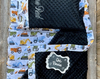 Personalized Kindermat Nap Mat cover with attached Minky Blanket & Ruffle Pillowcase