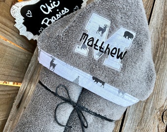 Custom Hooded Towel - over 200 fabric choices - Personalized Hooded Towel - Personalized Baby Towel - Big Kid Towel