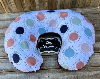 Custom Nursing Pillow Cover with Zipper Closure for Boppy - 200 Fabric Options