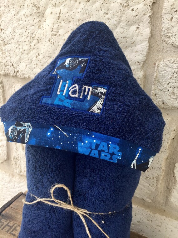 Personalized Hooded Towel - over 200 fabric choices -  Boy towel