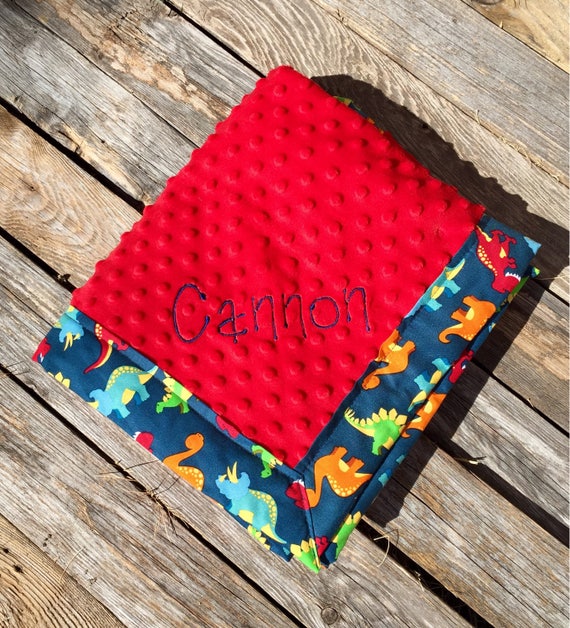 Minky ruffled Baby Blanket with personalization - Lovey Blanket - 200 Fabric Choices