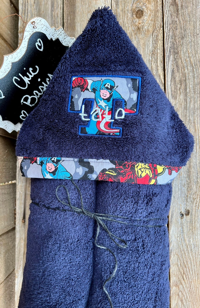 Personalized Hooded Towel over 200 fabric choices image 1