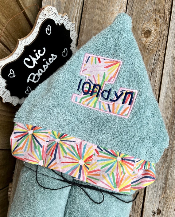 Custom Hooded Towel - over 200 fabric choices - Personalized Hooded Towel