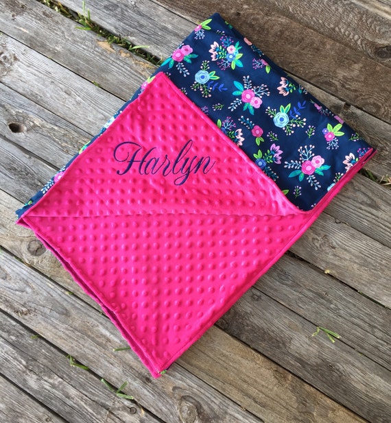 Personalized Minky Baby Blanket - Lovey Blanket - 200 Fabric Choices