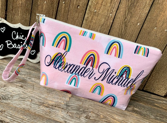 Custom Makeup Bag  - Bridesmaid Gifts - Personalized Cosmetic Bags - over 200 Fabric Choices - Toiletry Bag - Small Zipper Pouch