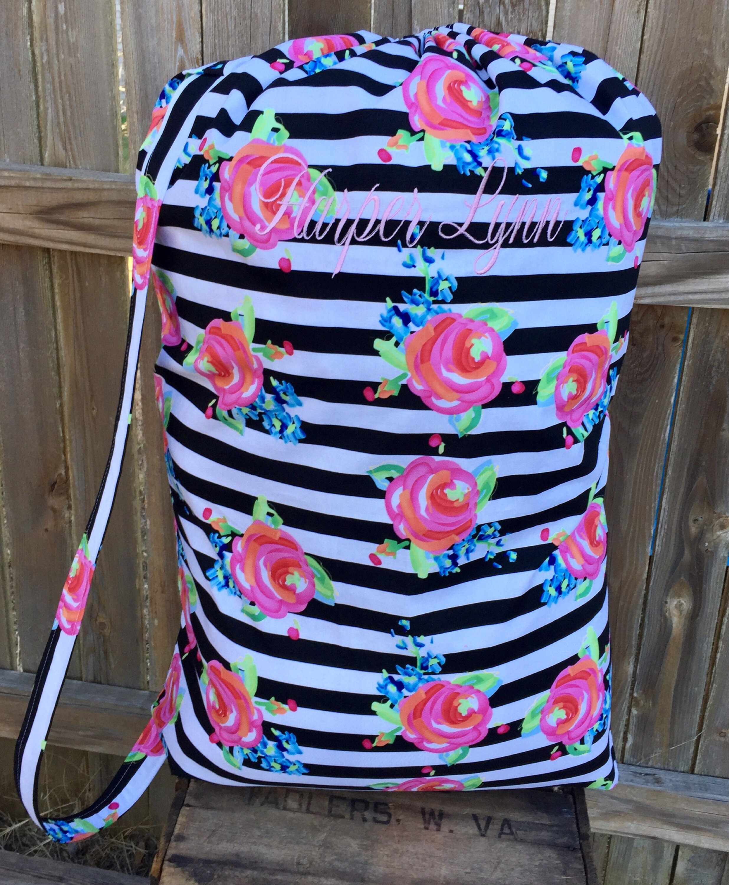 Personalized Laundry Bag Travel Laundry Bag Drawstring Etsy