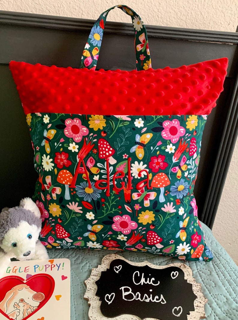 Reading Pillow Reading Pocket Pillow Personalized Reading Etsy