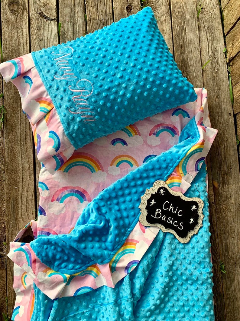 Personalized Kindermat Nap Mat cover with attached Minky ...