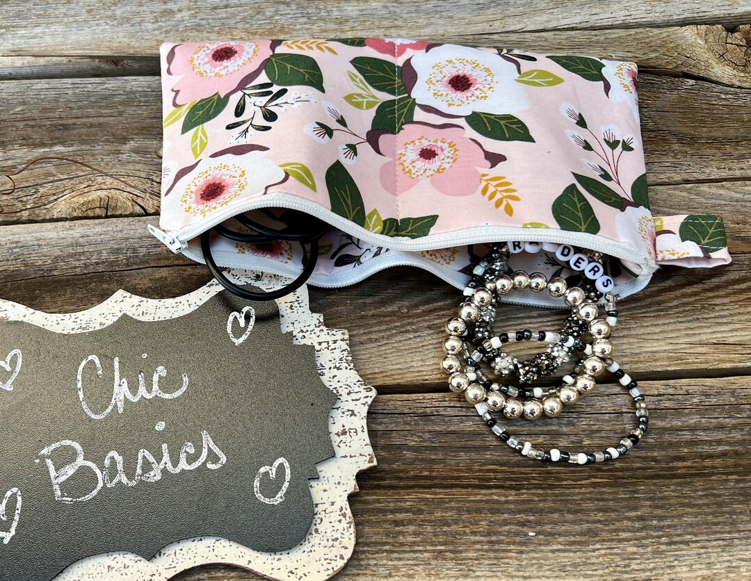 Travel Zipper Pouch Divided Travel Pouch Split Jewelry Etsy