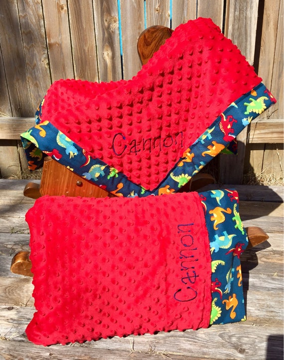 Minky Blanket and Pillowcase with personalization