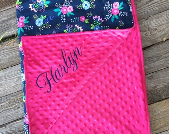 Personalized Minky Baby Blanket - Lovey Blanket - 200 Fabric Choices