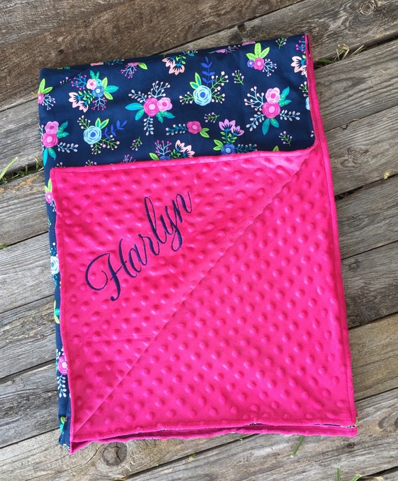 Personalized Minky Baby Blanket - Lovey Blanket - 200 Fabric Choices