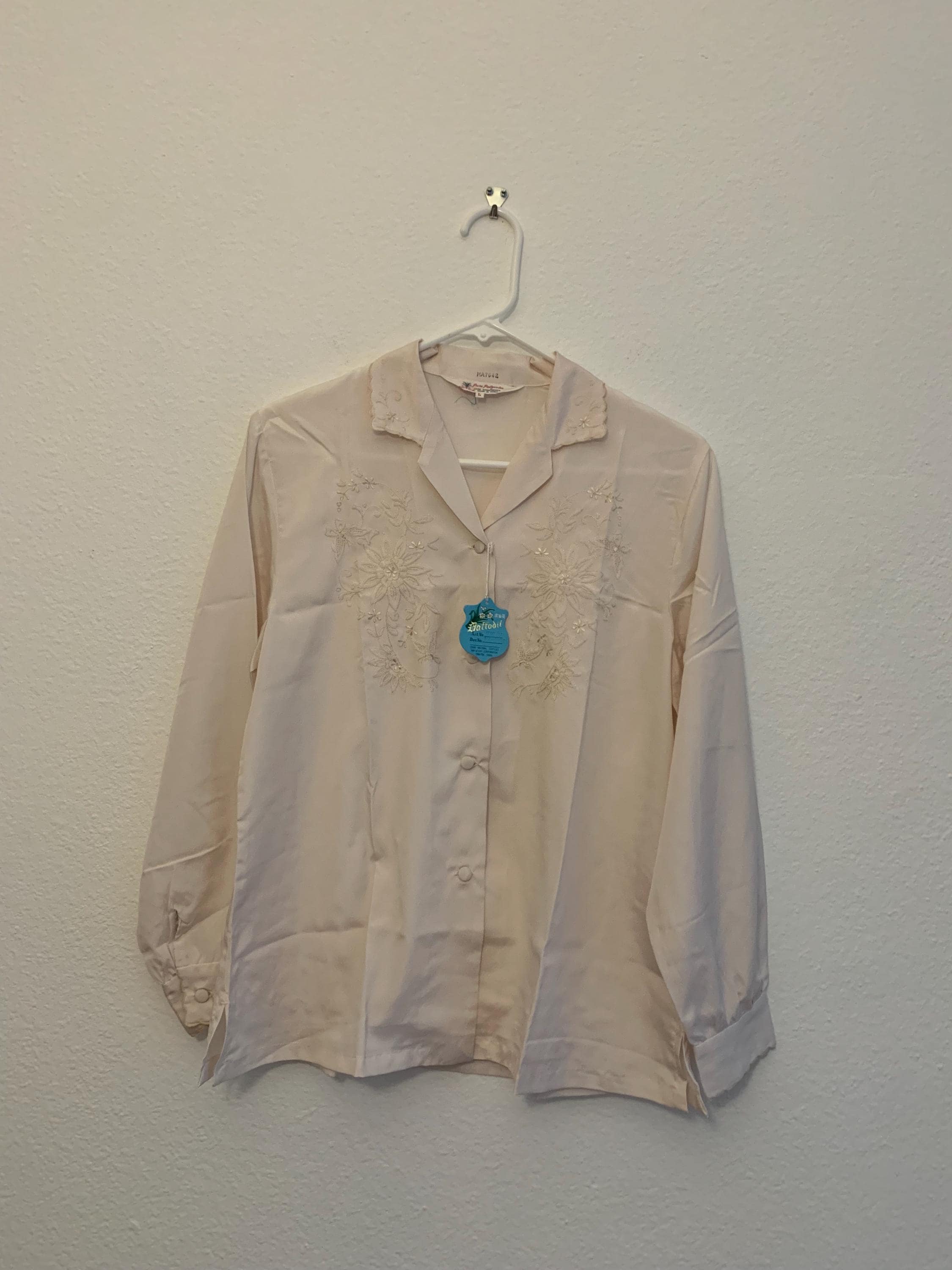 シャツ/ブラウス(長袖/七分) Vintage Jacquard satin china blouse Chinese Vintage Silk Blouse - Etsy