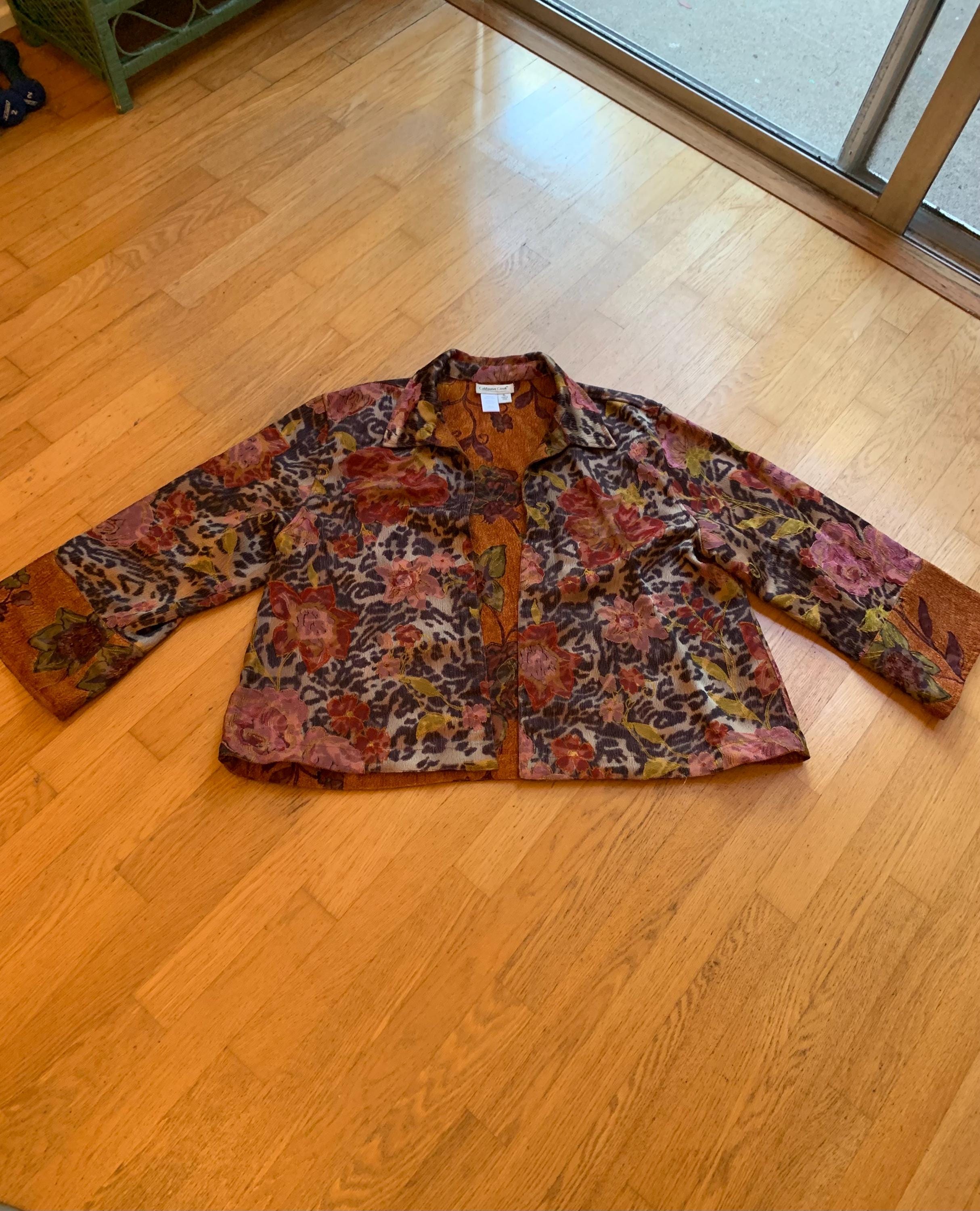 Coldwater Creek ネイティブ柄 テーラードジャケット オレンジ総柄 Coldwater Creek Tapestry Jacket - Etsy